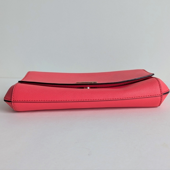 Kate Spade New York Laurel Way Greer Genuine Leather Crossbody Bag Coral Red - Picture 7 of 16